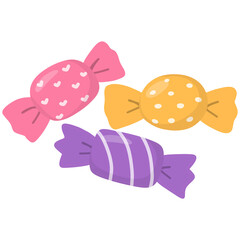 Hand drawn candy cartoon illustration 