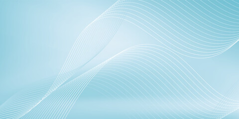 Shining wavy twisted lines on blue gradient background. Simple abstract pattern backdrop. vector illustration