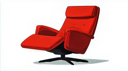 Vector icon illustration of a recliner chair