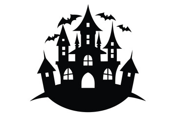 haunted castle vector icon