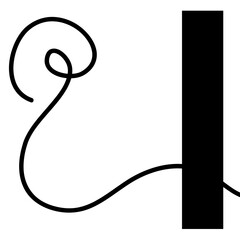手描きのラフな線と縦長の長方形のある抽象的な背景