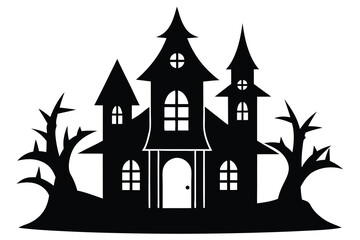 haunted house vector icon