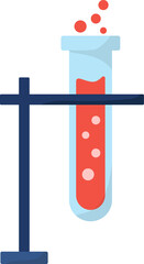 Science Experiment with Test Tube Illustration