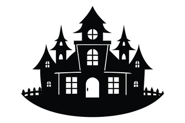 haunted mansion vector icon