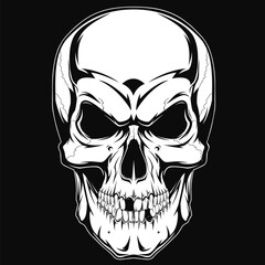Skull vector illustration graphic design halloween death skeleton bone head danger gothic artwork design
