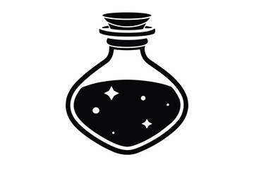 magic potion jar vector icon