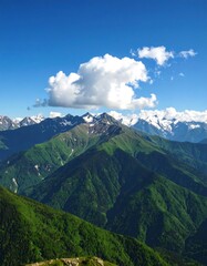 Naklejka premium Mountain range landscape