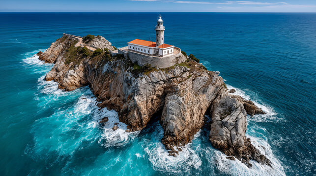 Aerial view of the lighthouse