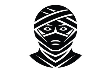 mummy face vector icon
