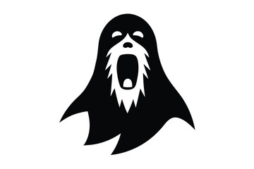 screaming ghost vector icon