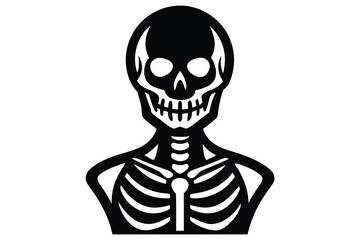 skeleton skull vector icon