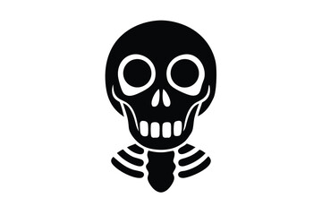 skeleton skull vector icon