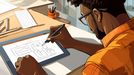 man working on laptop 