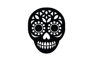sugar skull vector icon