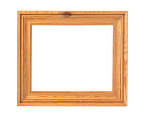 Wooden frame with transparent background for design projects