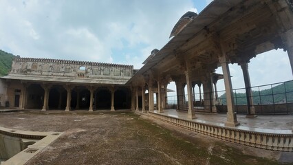 Architectural Details of Inner Courtyard at Taragarh Fort in Bundi, India