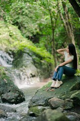 Serene Moment by the Waterfall in North and South Jetkot Area