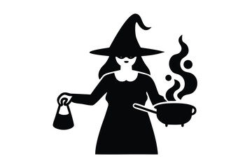 witch brew steam vector icon