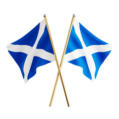Scottish Flag Illustration 3D Render