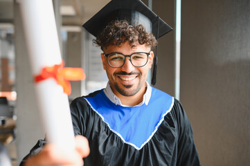 Celebrating academic achievement with proud graduate