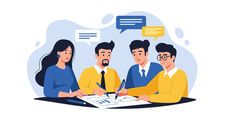 Collaborative Teamwork: Diverse team brainstorming and working together on a project. Perfect for websites, presentations, and marketing materials.