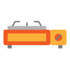 Portable Camping Stove Illustration Icon