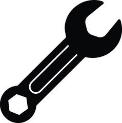 Wrench Silhouette Clean Black