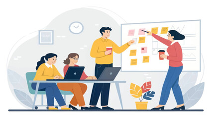 Team brainstorming session, perfect for website landing pages or business presentations.