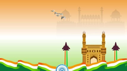 Indian Independence Republic Day Celebration Motion Background