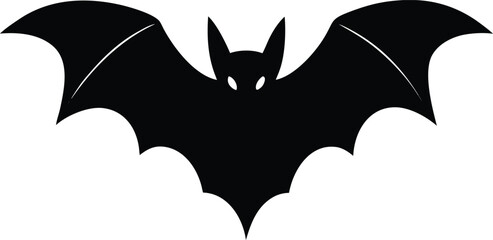 Naklejka premium Bat Silhouette Solid Black