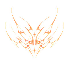 Stock Tribal Art. transparent background. Y2k 3D