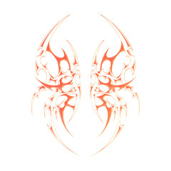 Stock Tribal Art. transparent background. Y2k 3D