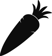 Carrot Silhouette Solid Black