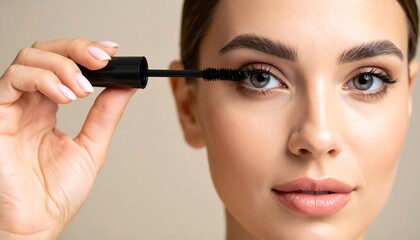Fototapeta premium Woman applying mascara (1)