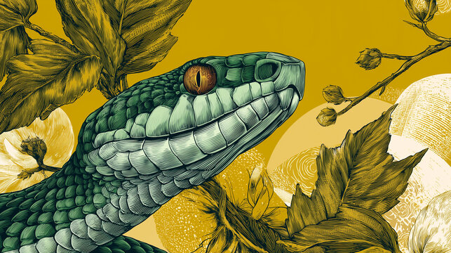 
Snake-themed beer label design