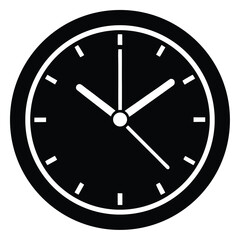 Flat Clock Silhouette