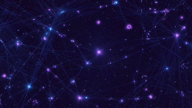 Abstract network of glowing points and lines (18)