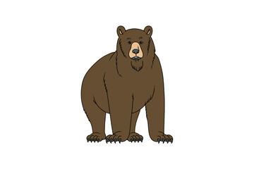 brown bear vector illustration