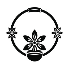 Minimalist black line art aromatherapy diffuser bracelet design