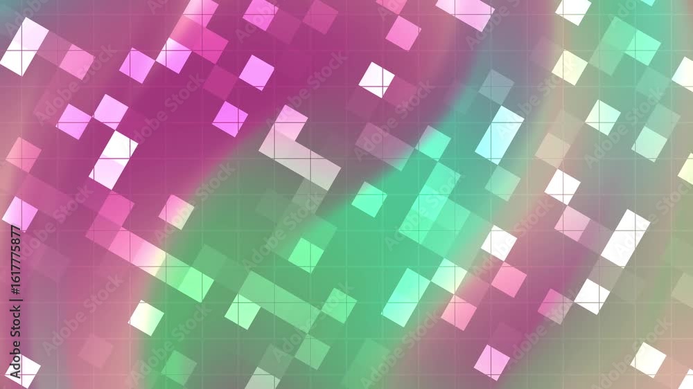 Aufkleber abstracts blink square pixelated pattern with colorful squares dynamically shifting and creating a f