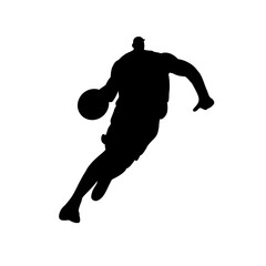 silhouette vector sport basketball player