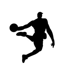 silhouette vector sport basketball player