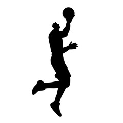 silhouette vector sport basketball player