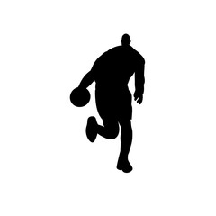 silhouette vector sport basketball player