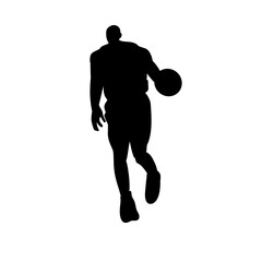 silhouette vector sport basketball player