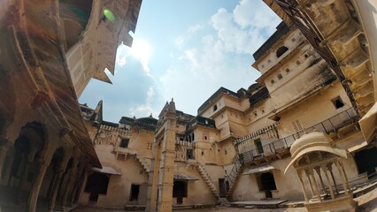 Historic Queen’s Swing in Jhoola Chowk Courtyard of Taragarh Fort, Bundi, India