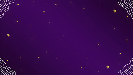 Halloween Modern Halloween backdrop with smooth purple gradient, geometric white lines, and small gold stars sprinkled across the scene (1)