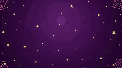 Halloween Modern Halloween backdrop with smooth purple gradient, geometric white lines, and small gold stars sprinkled across the scene (2)