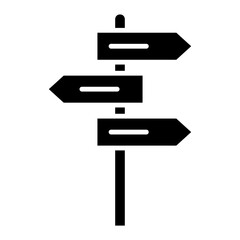 Signpost Icon Vector Illustration
