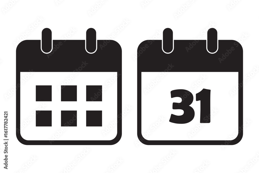 Poster calendar icons showing dates vector. calendar icon collection. event reminder symbol. calendar sched